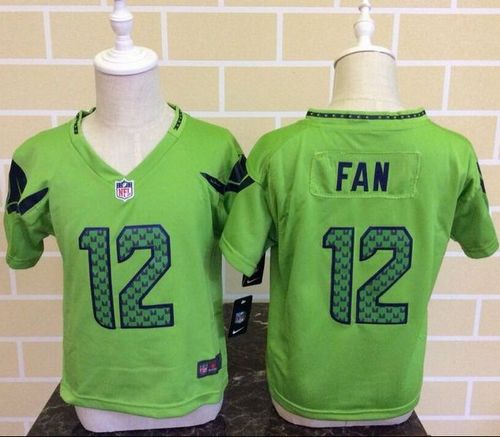 Toddler Nike Seahawks #12 Fan Green Alternate Stitched NFL Elite Jersey
